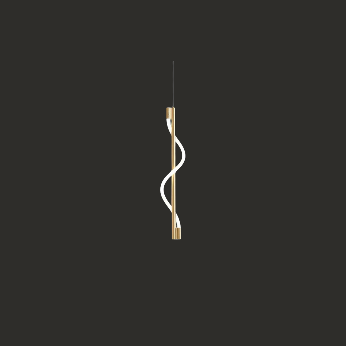 Spiral LED Pendant Light – Gold Finish 