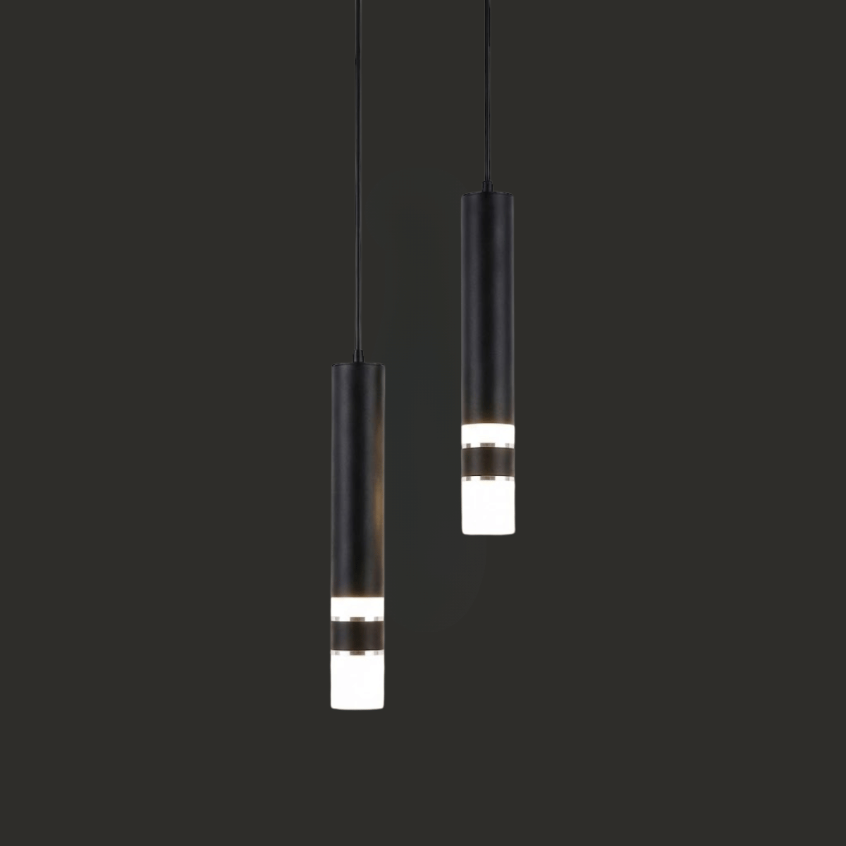 Modern Cylindrical Pendant Light – Gold & Black Finish | Luxury Hanging Light 
